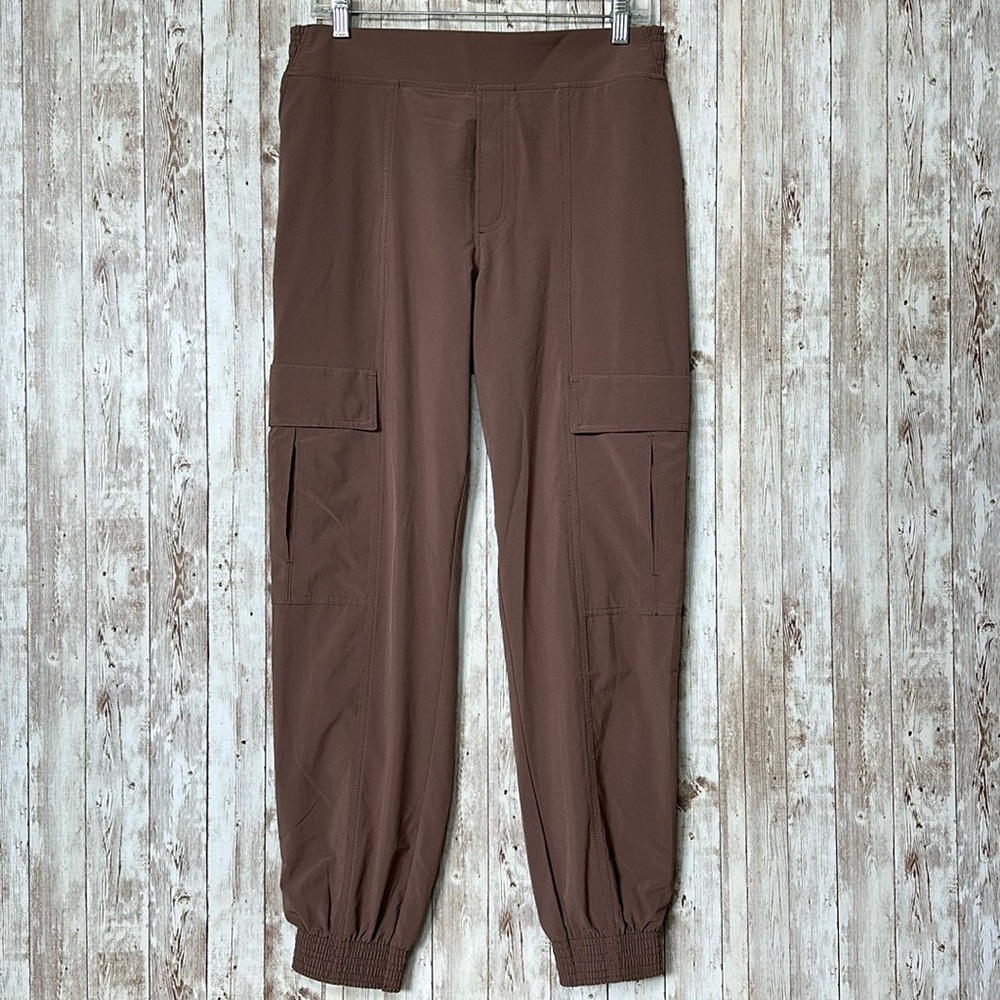 Athleta Chelsea Utility Jogger Pants Mineral Brown sz 6 Casual Travel Stretchy